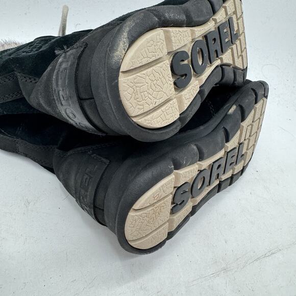 Sorel Explorer Joan Faux Fur Suede Lined Winter Boots Sz 7 Black NL3039 - Picture 6 of 10